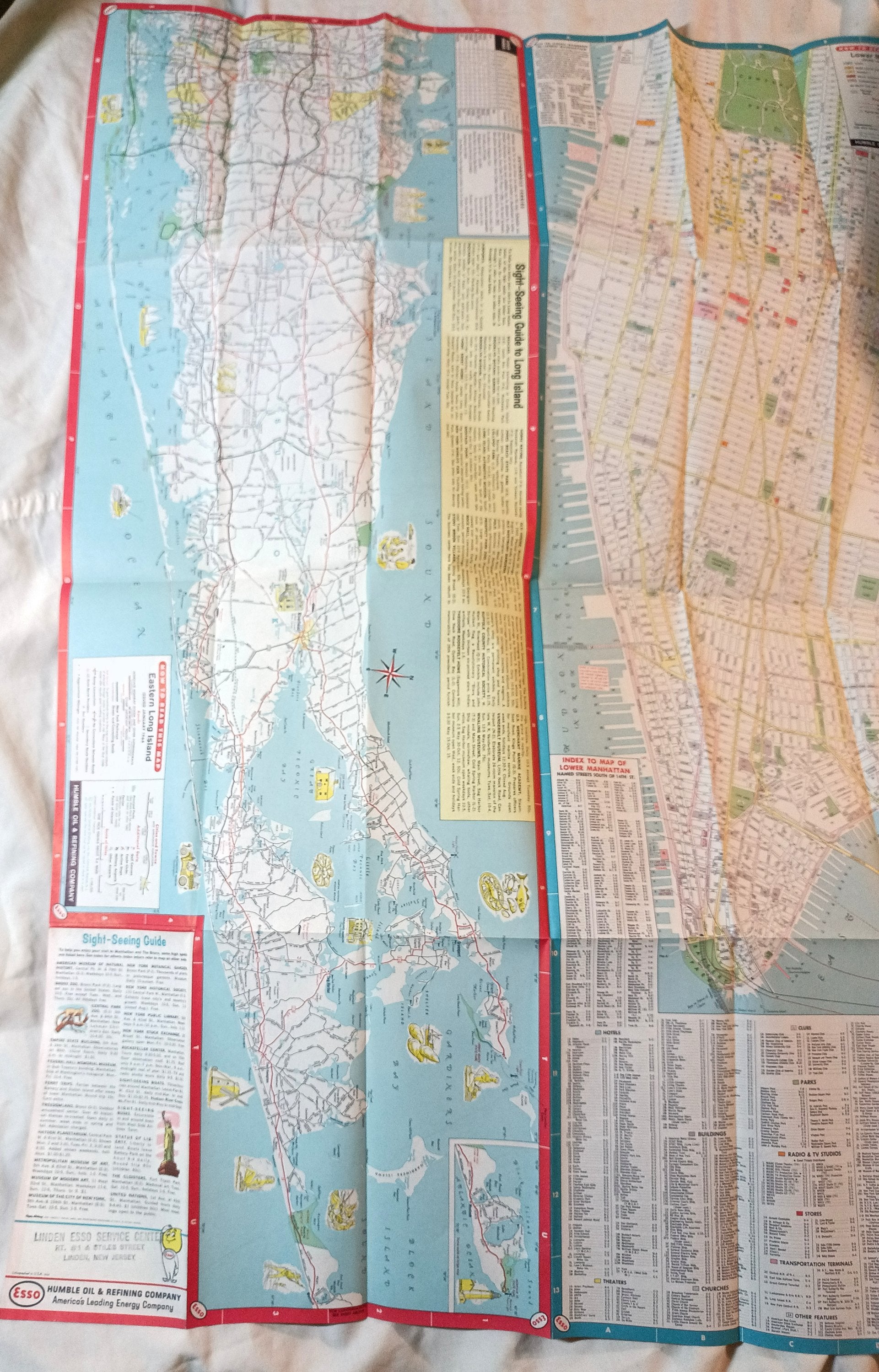 Esso New York City Long Island Map And Visitor Guide World's Fair 1964 - TulipStuff