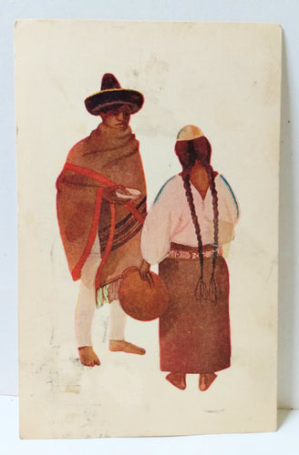 Etla Types Oaxaca Mexico Nahuatl Zapotec 1930's Postcard - TulipStuff