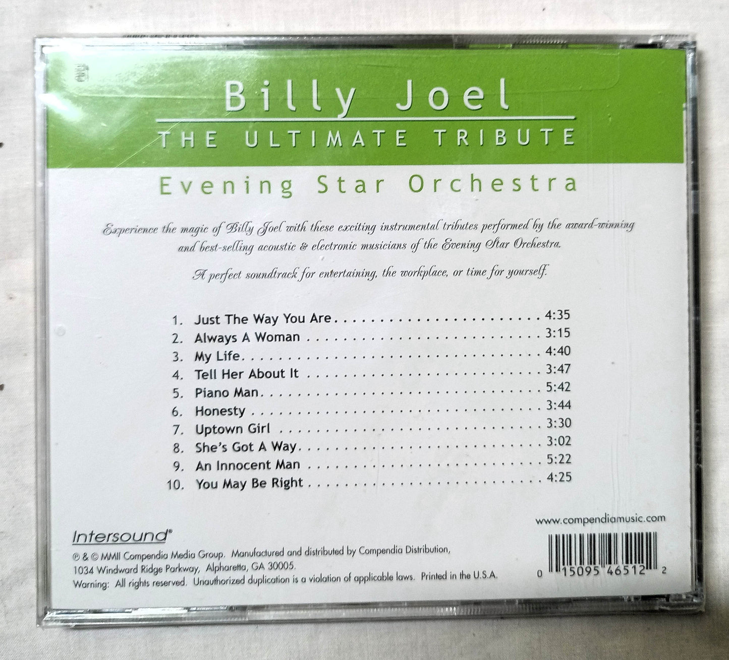 Evening Star Orchestra Billy Joel The Ultimate Tribute Album CD 2002 - TulipStuff