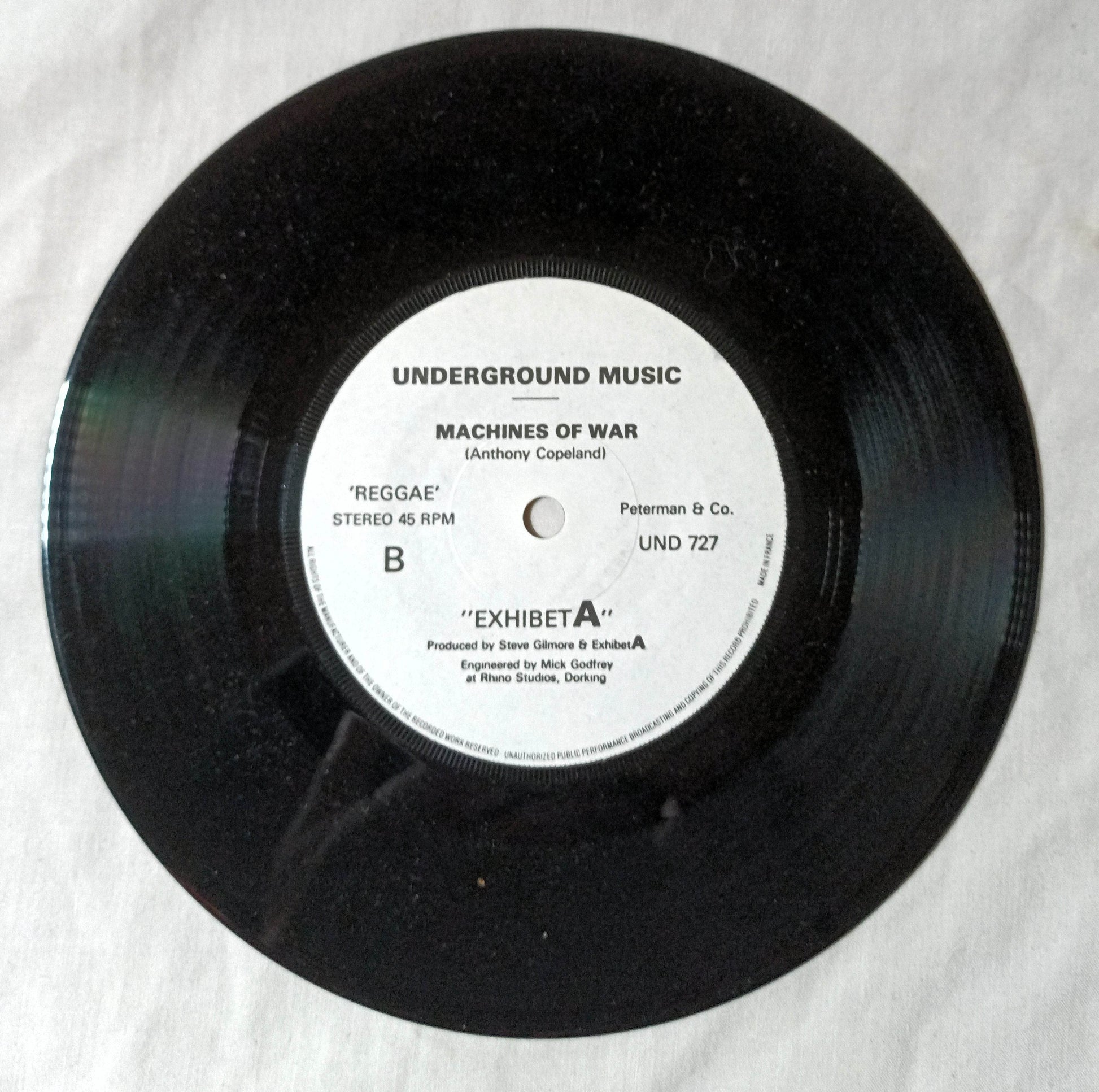 Exhibet A High Technology b/w Machines of War Vinyl 7" UK 1981 - TulipStuff