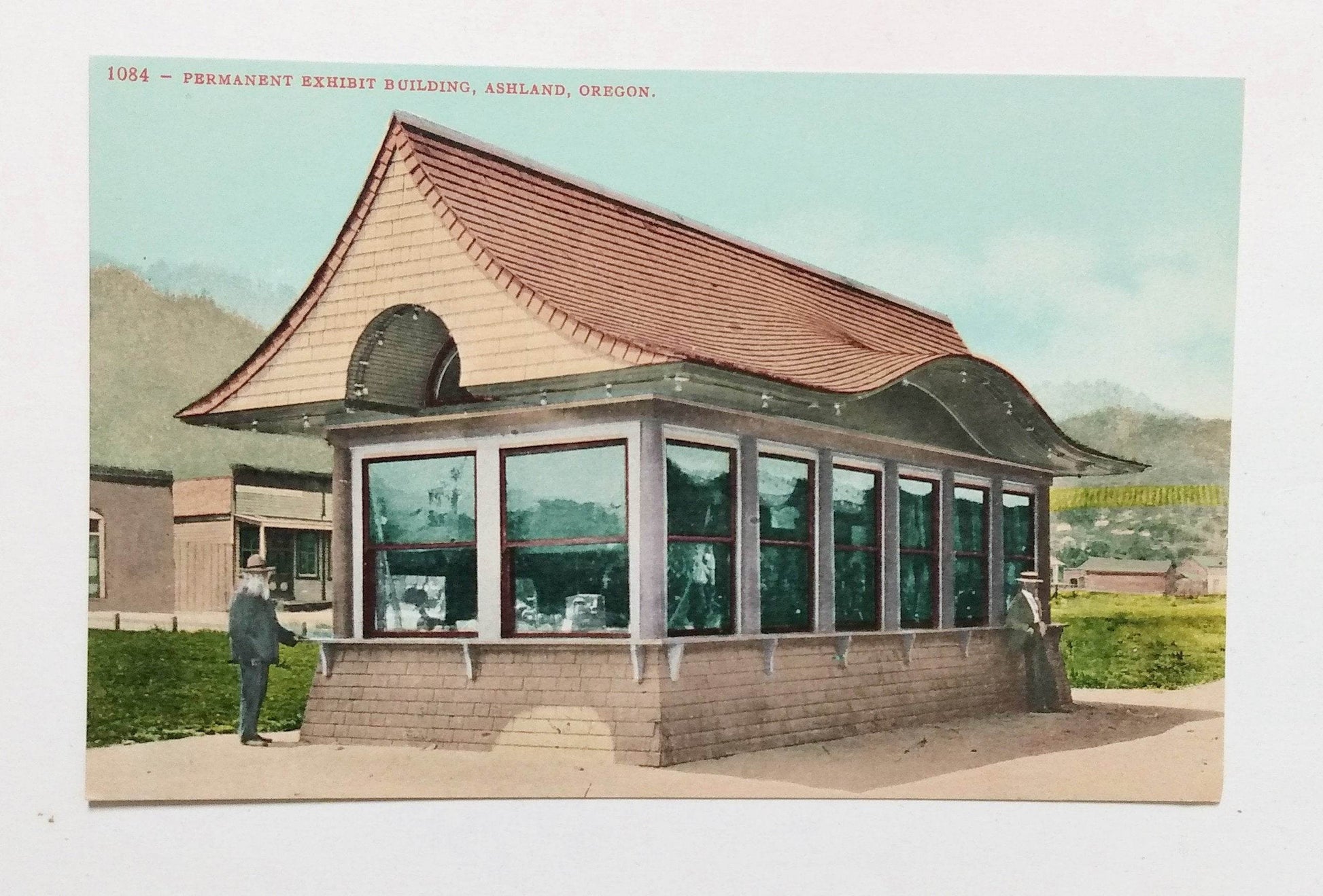 Permanent Exhibit Building Ashland Oregon 1910's Postcard - TulipStuff