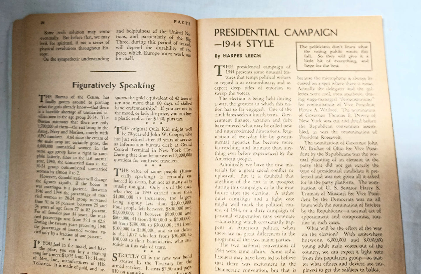Facts - The Magazine Of Essential Reading September 1944 WW2 D-Day - Tuliptuff