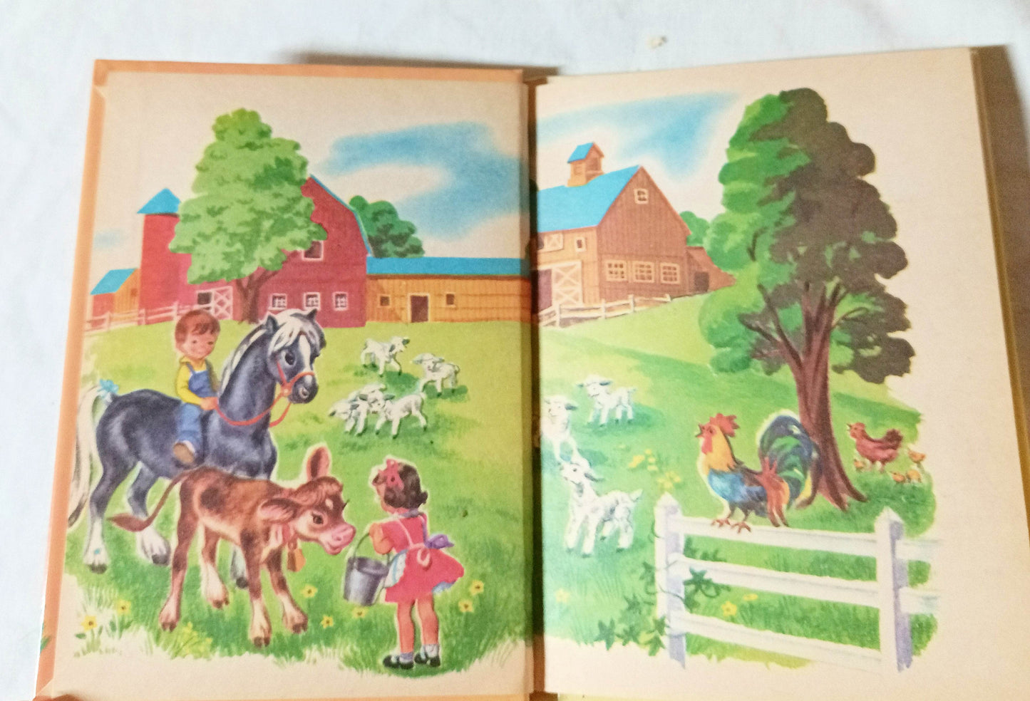 Farm Pets Anna Ratzesberger Rand McNally Junior Elf Book 1954 - TulipStuff