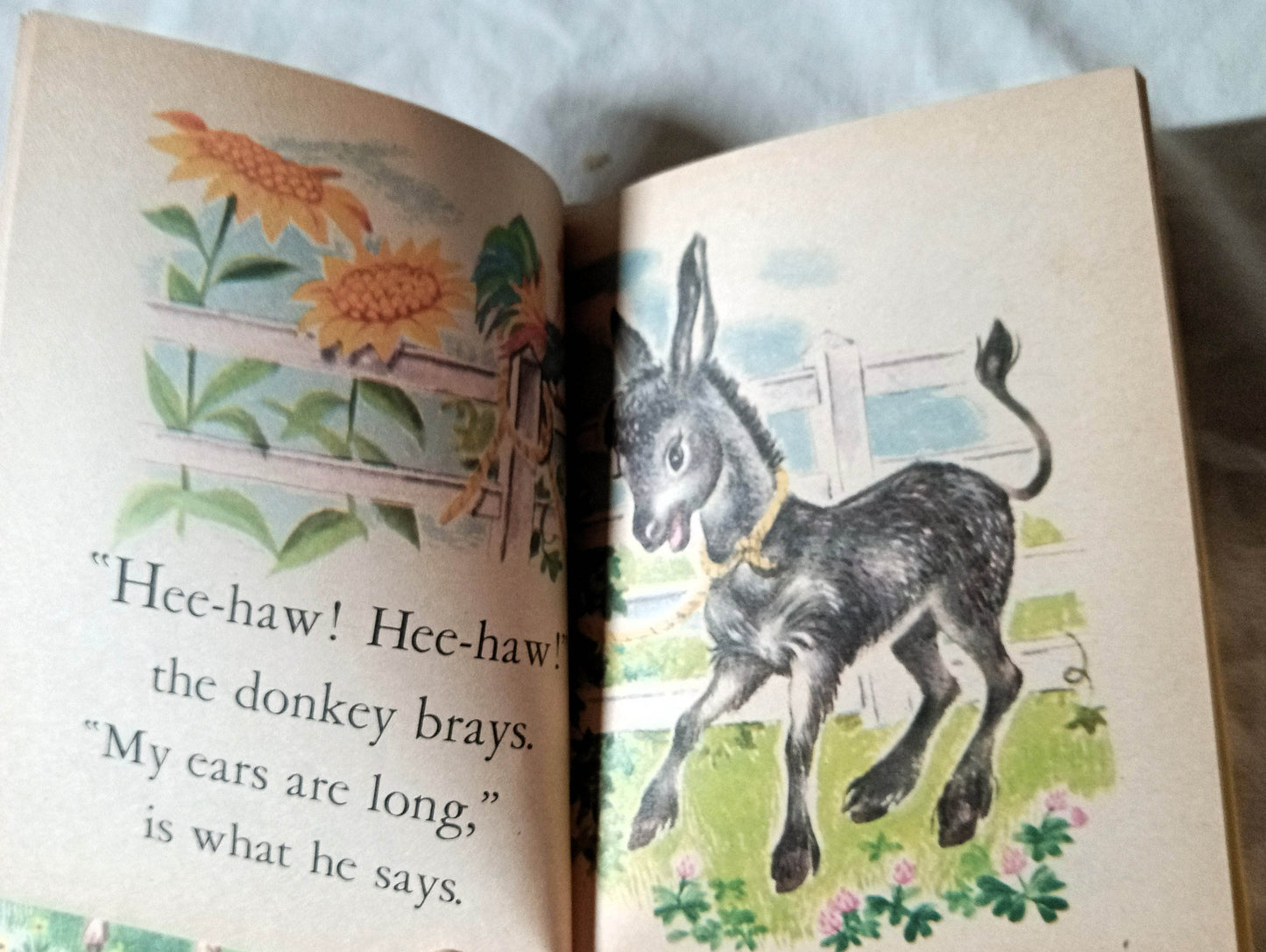 Farm Pets Anna Ratzesberger Rand McNally Junior Elf Book 1954 - TulipStuff