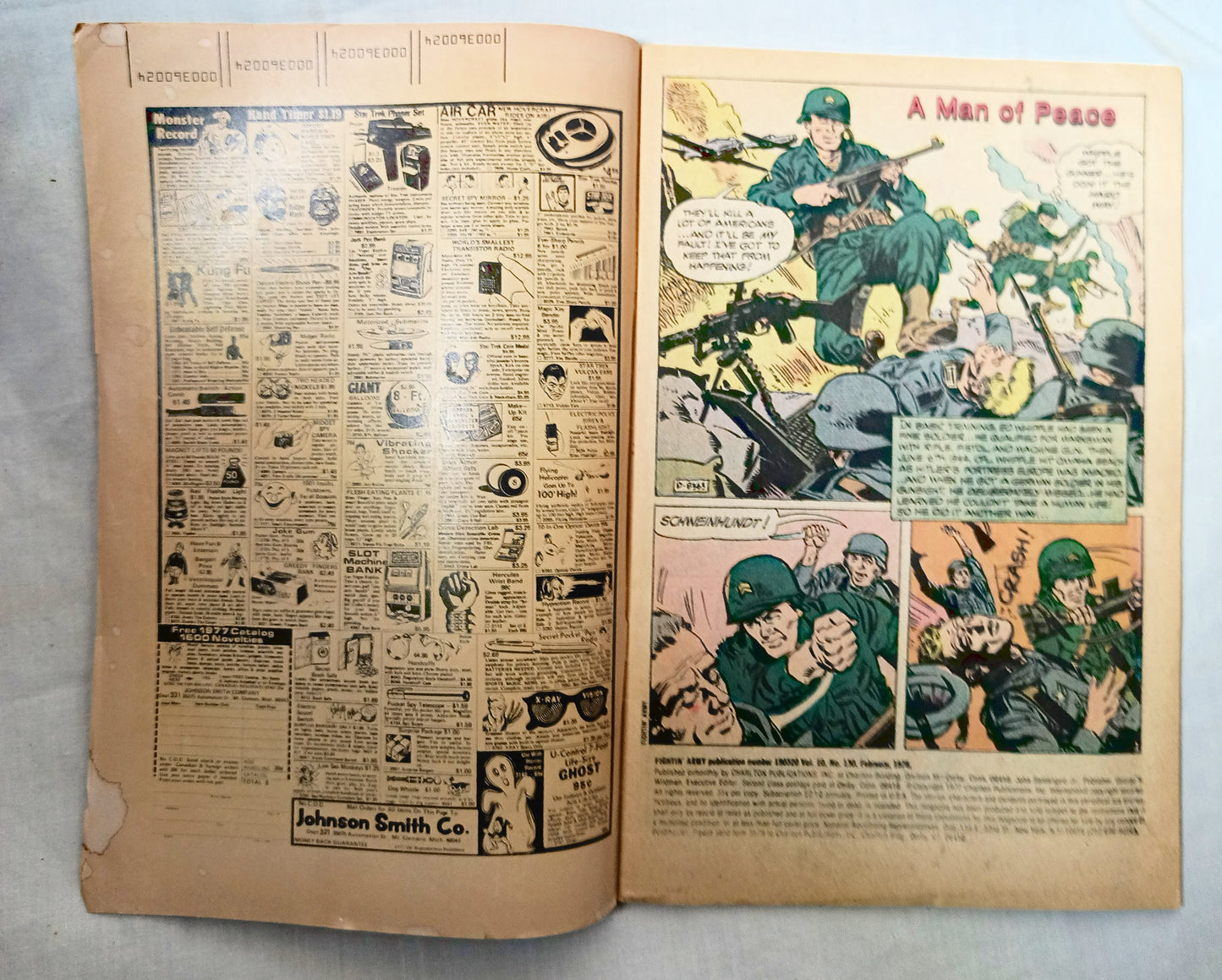 Fightin' Army 130 February 1978 Charlton Comics Civil War Man Of Peace - TulipStuff
