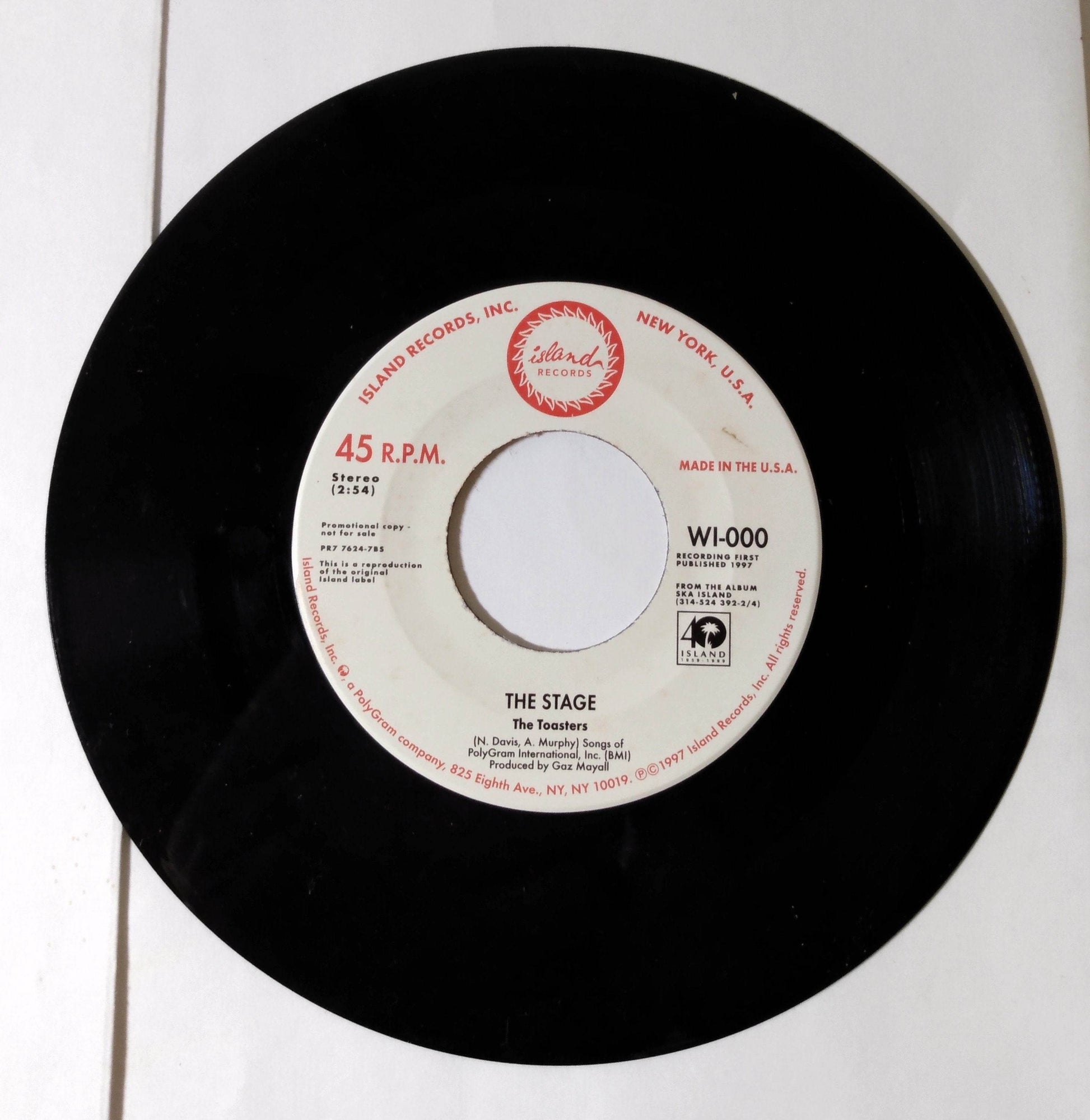 Fishbone / The Toasters Crazy Bald Heads / The Stage 7" Vinyl Promo 1997