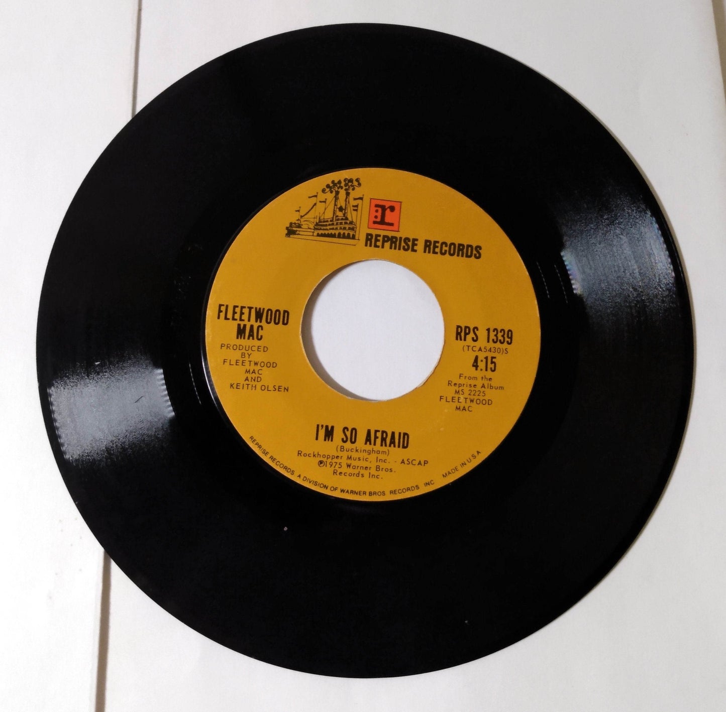 Fleetwood Mac Over My Head 7" 45rpm Vinyl Record Reprise RPS1339 1975 - TulipStuff