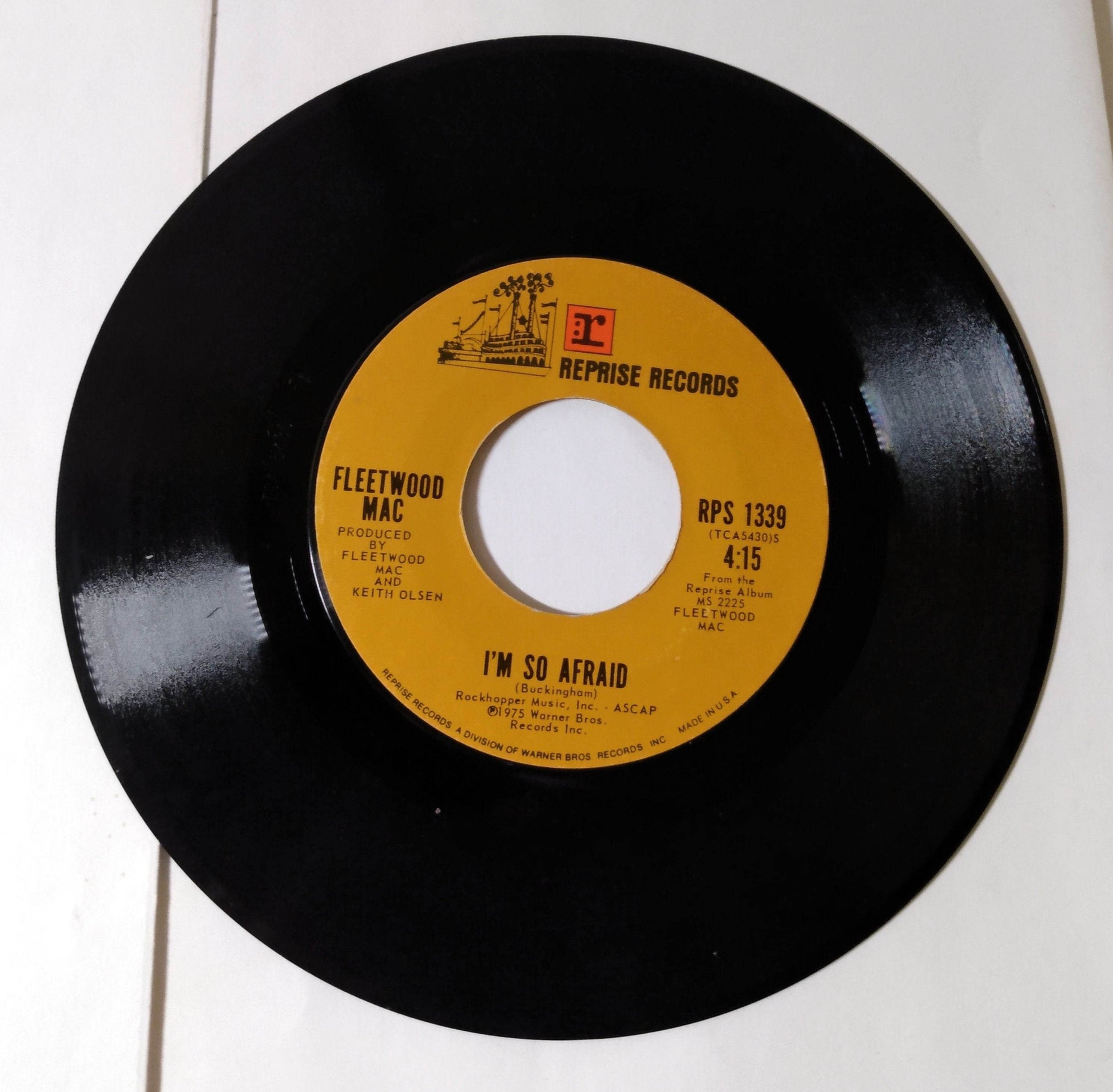 Fleetwood Mac Over My Head 7" 45rpm Vinyl Record Reprise RPS1339 1975 - TulipStuff
