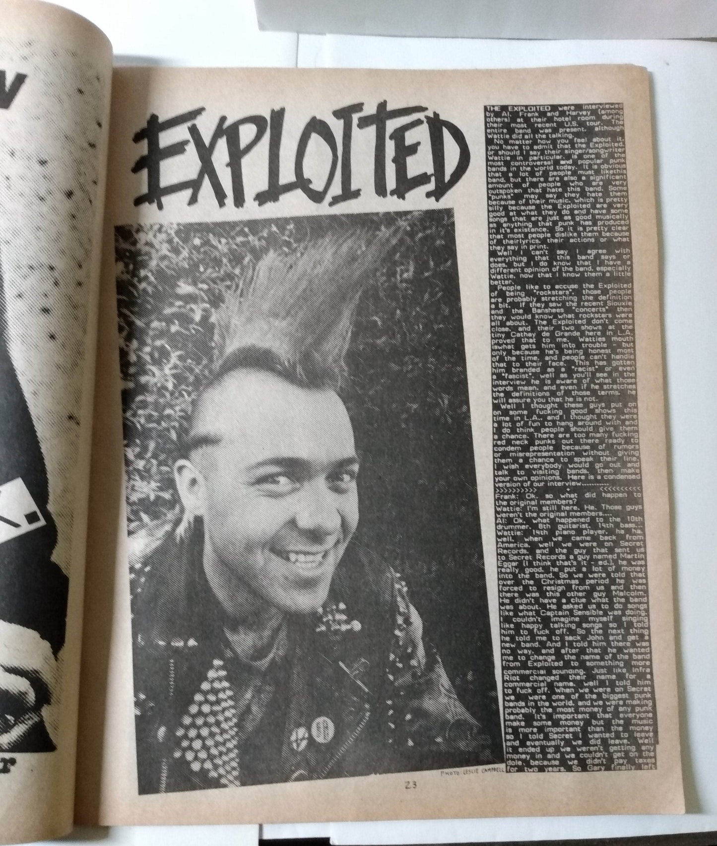 Flipside Issue #43 1984 Punk Fanzine Exploited Bad Religion C.O.C. Kraut - TulipStuff