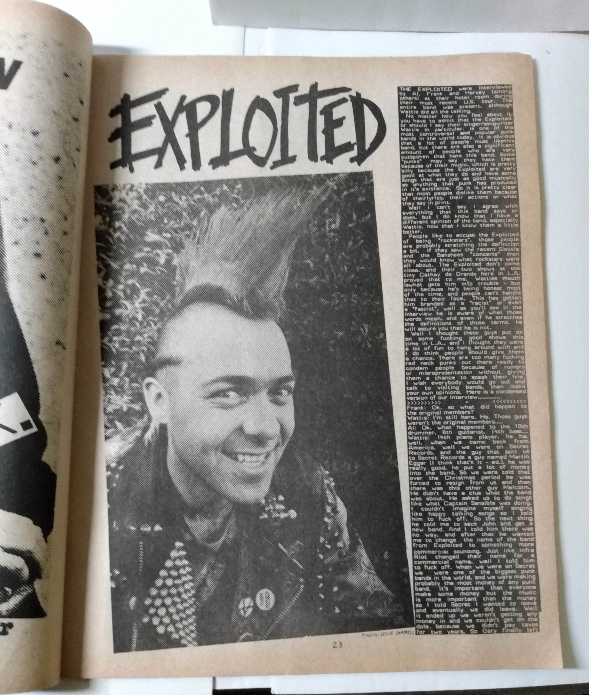 Flipside Issue #43 1984 Punk Fanzine Exploited Bad Religion C.O.C. Kraut - TulipStuff