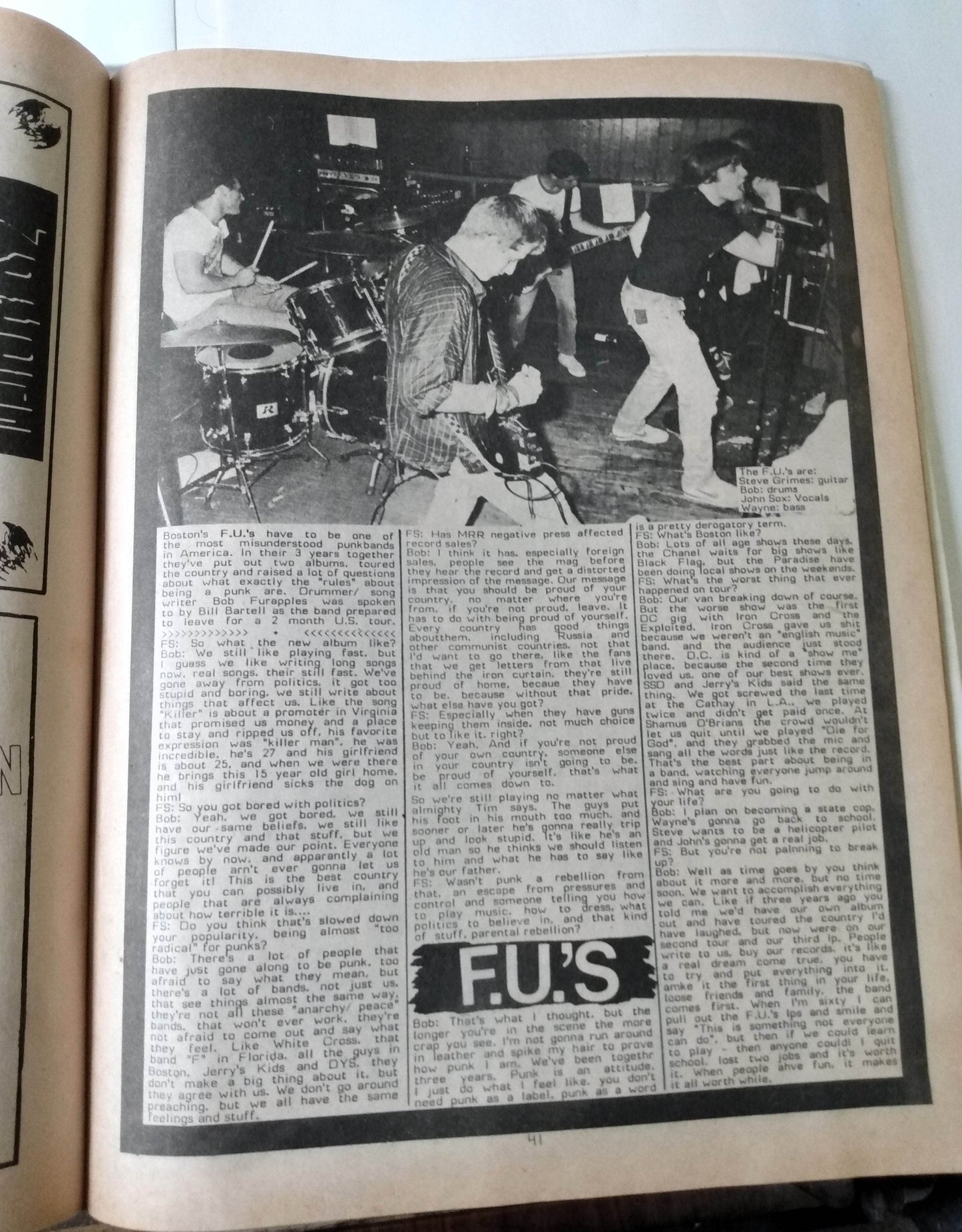 Flipside Issue #43 1984 Punk Fanzine Exploited Bad Religion C.O.C. Kraut - TulipStuff