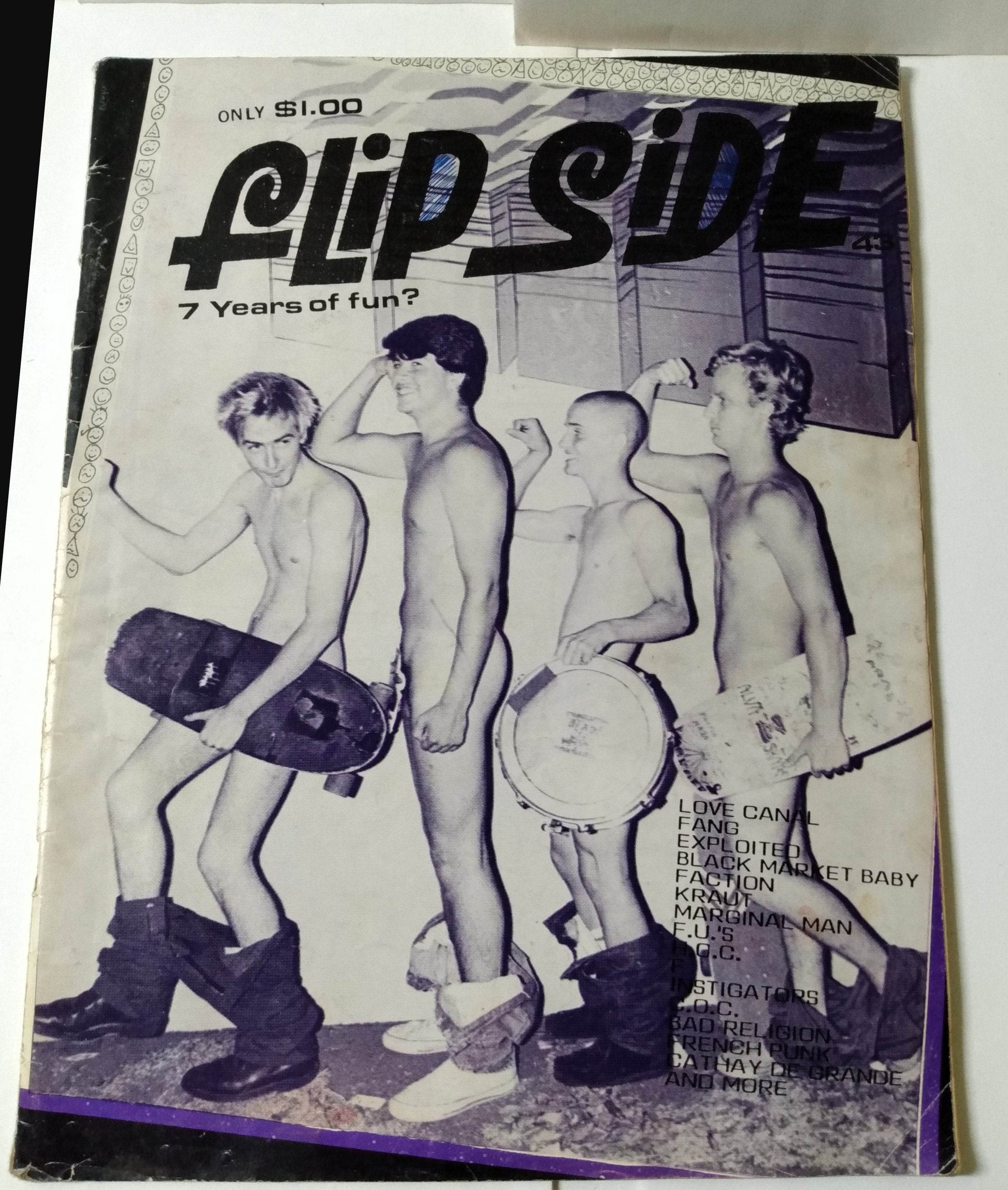 Flipside Issue #43 1984 Punk Fanzine Exploited Bad Religion C.O.C. Kraut - TulipStuff