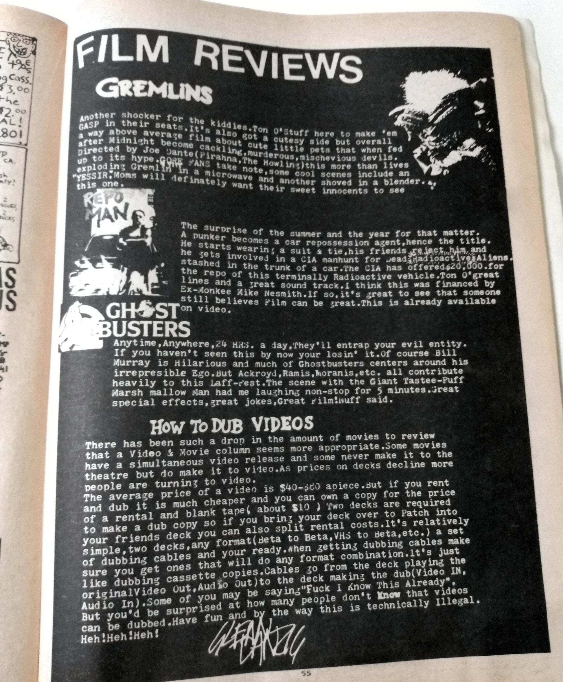 Flipside Issue #43 1984 Punk Fanzine Exploited Bad Religion C.O.C. Kraut - TulipStuff