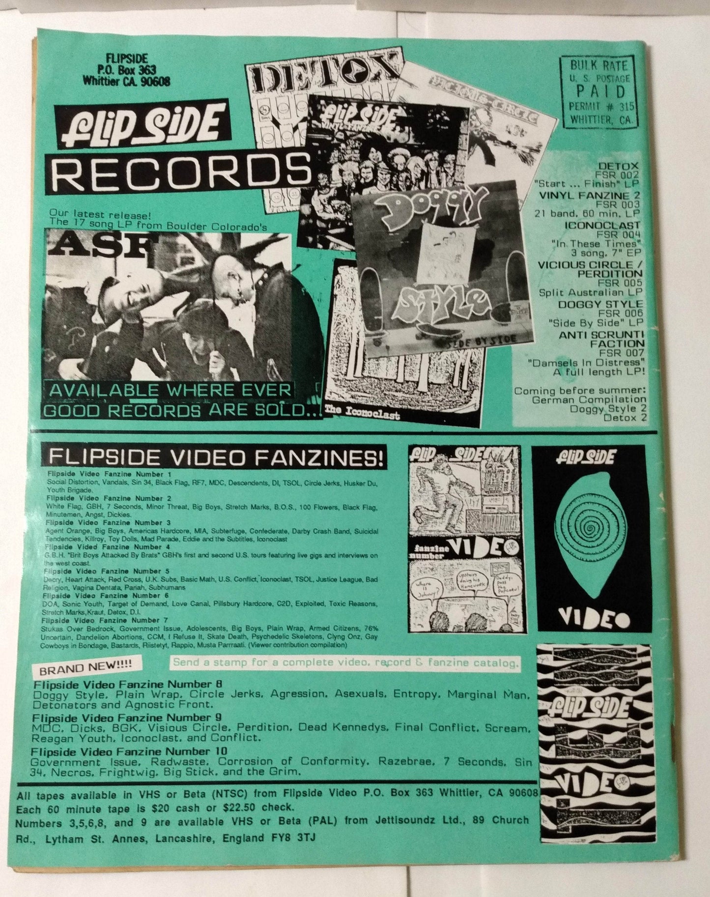 Flipside Issue #48 Spring 1986 Punk Fanzine Descendents Fear Scream Necros - TulipStuff