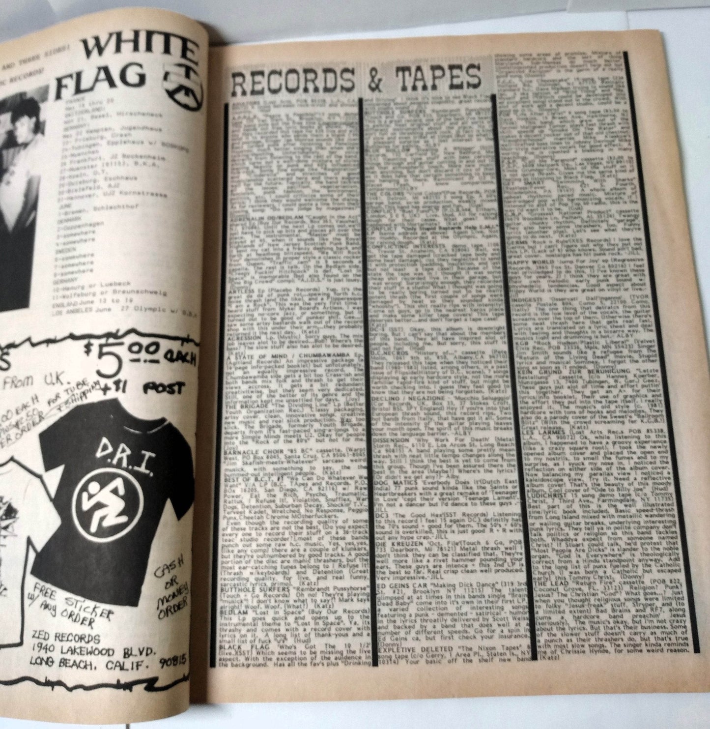 Flipside Issue #49 Summer 1986 Punk Fanzine Youth Brigade MIA Rank and File - TulipStuff