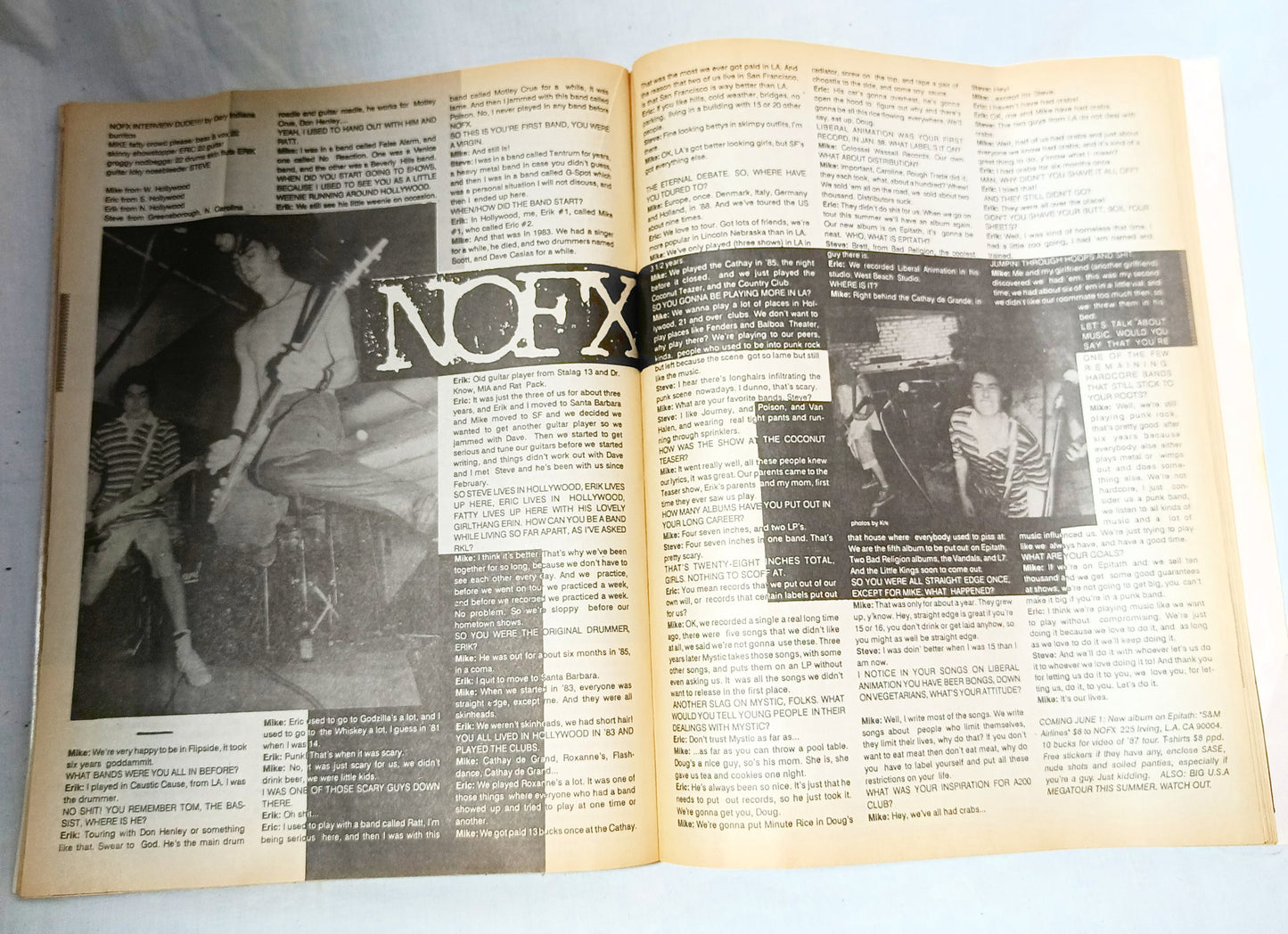 Flipside Issue #60 Summer 1989 Punk Fanzine Dickies NoFX Agnostic Front - TulipStuff
