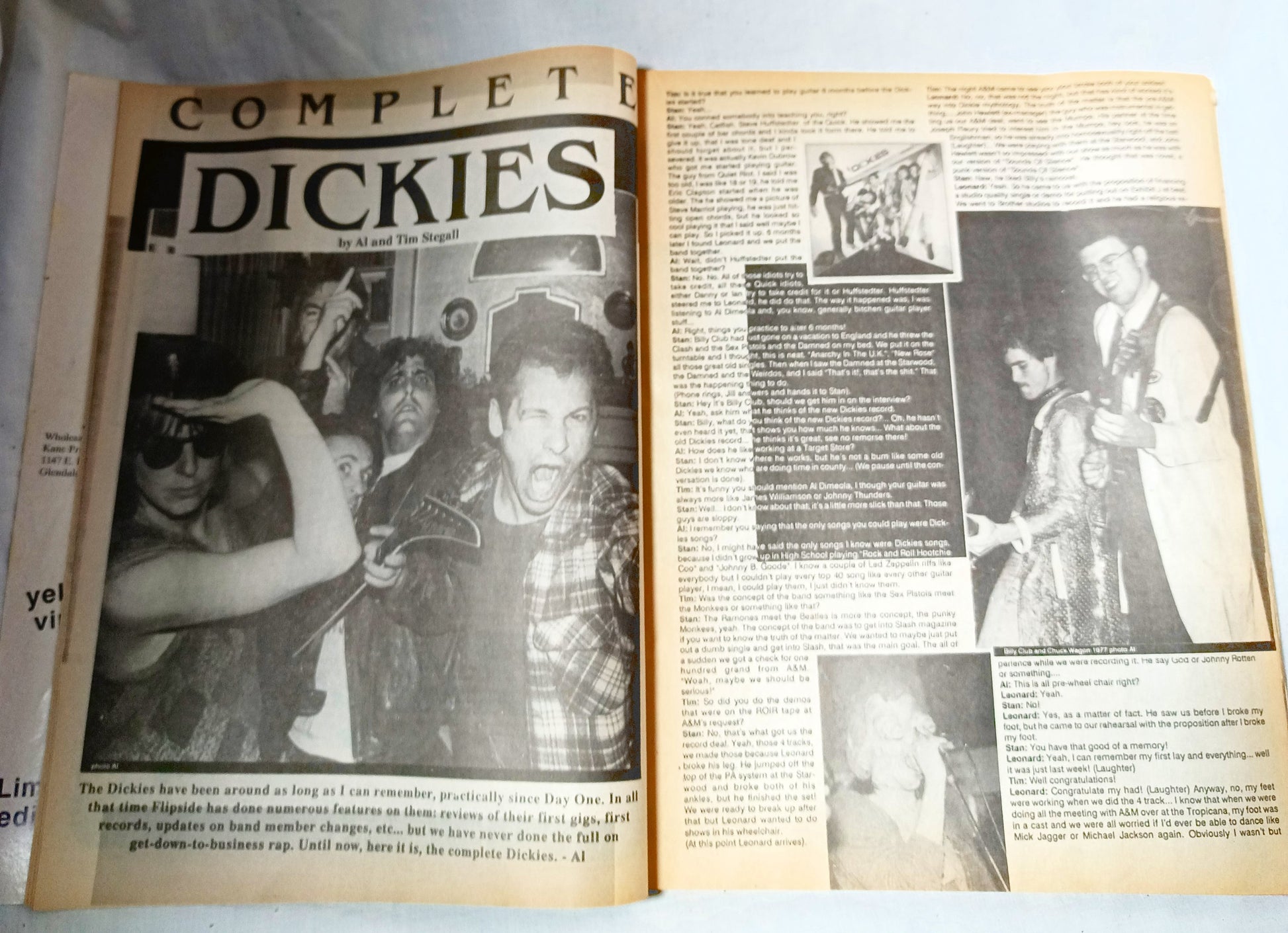 Flipside Issue #60 Summer 1989 Punk Fanzine Dickies NoFX Agnostic Front - TulipStuff