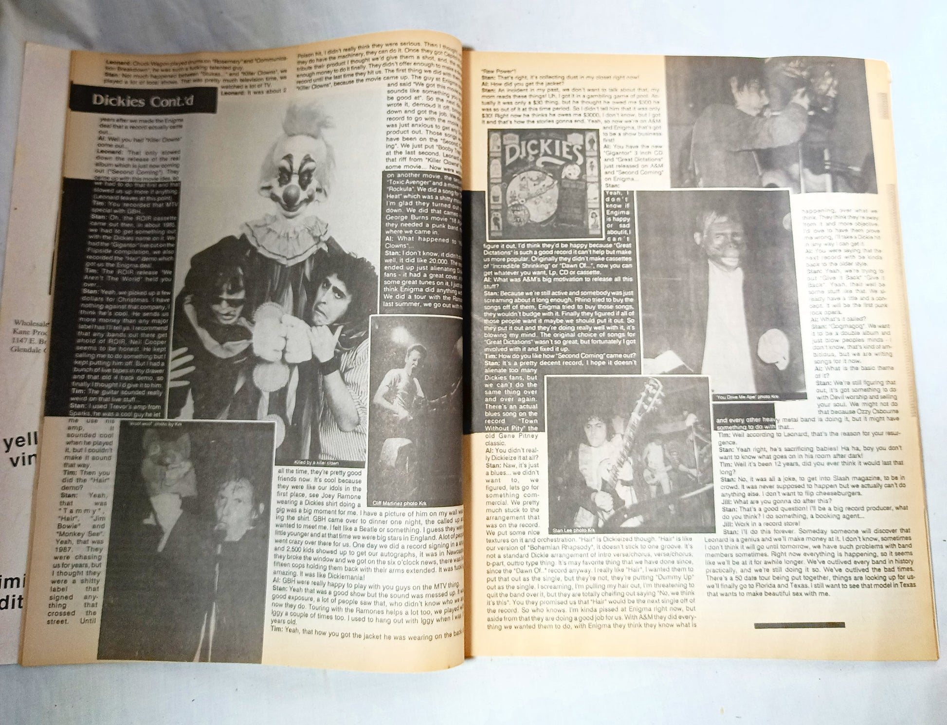 Flipside Issue #60 Summer 1989 Punk Fanzine Dickies NoFX Agnostic Front - TulipStuff