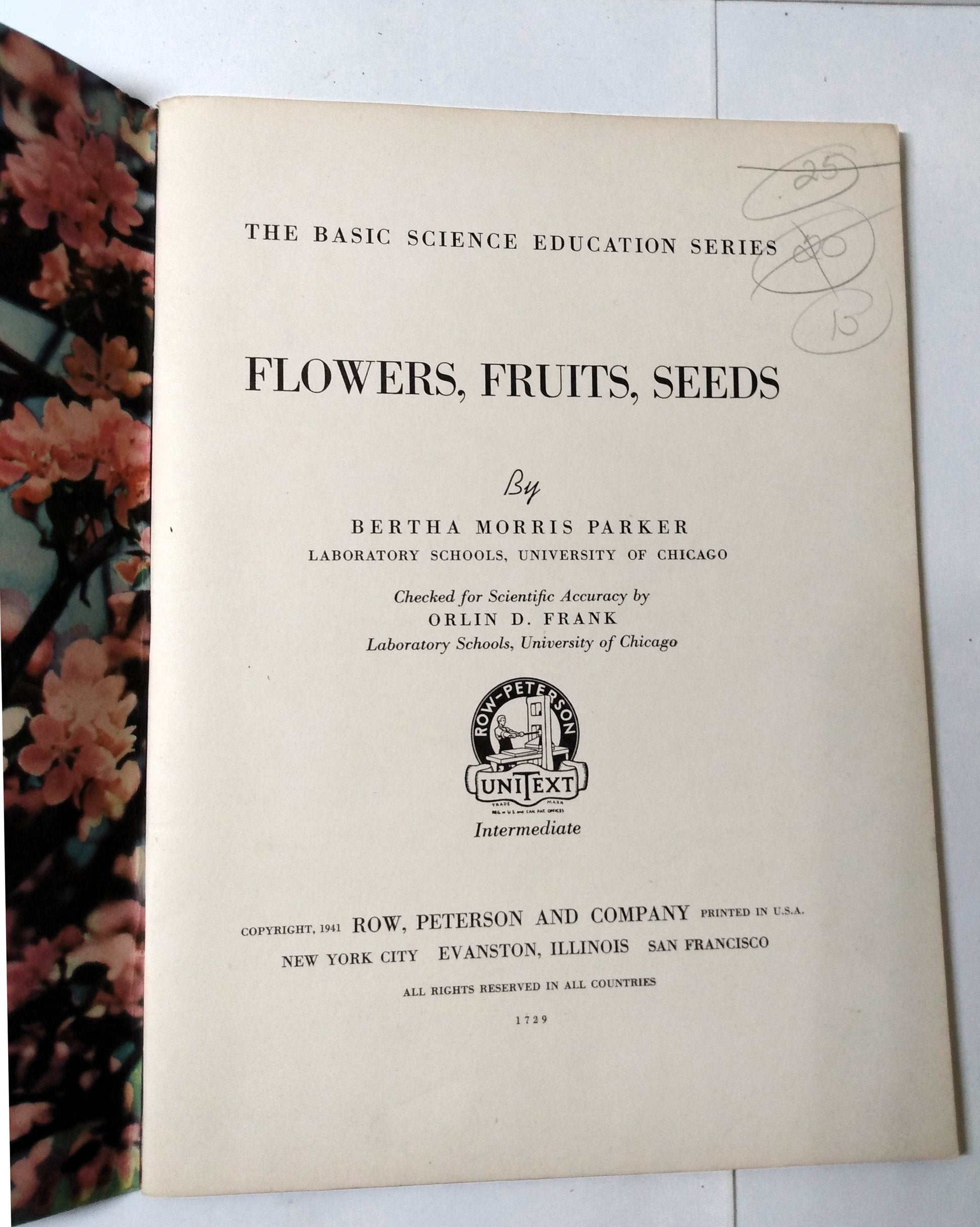 Flowers Fruits Seeds Basic Science Education Series Bertha Parker 1941 - TulipStuff