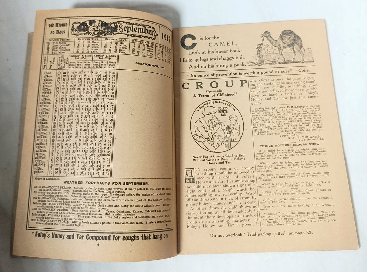 Foley's Family Almanac And Health Book Patent Medicine 1917 - TulipStuff