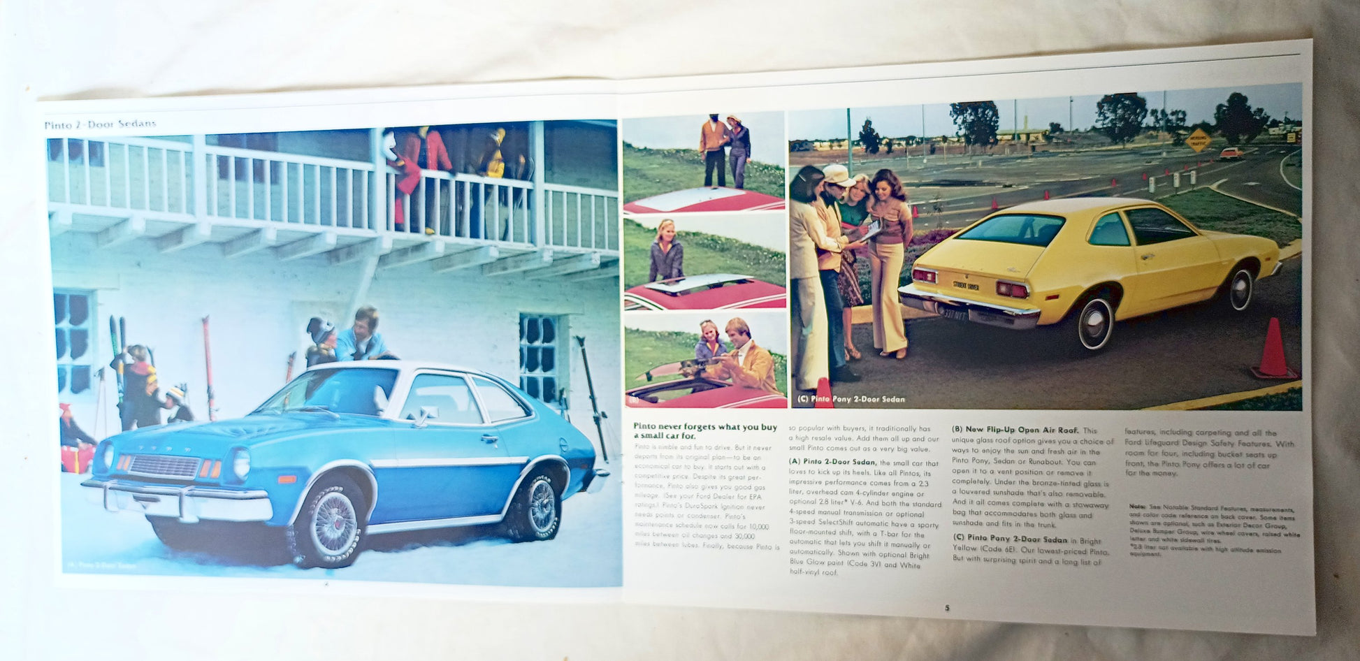 Ford Pinto 1977 Dealer Sales Brochure Pony Runabout Sedan Wagon - TulipStuff