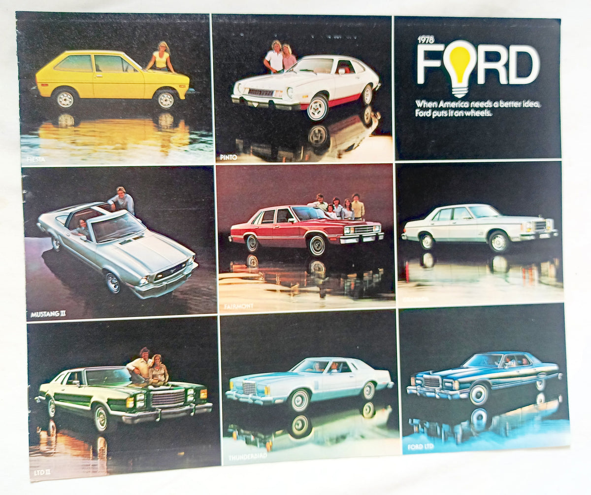 Ford 1978 Full Line Dealer Sales Brochure Pinto LTD Mustang II T-Bird - TulipStuff
