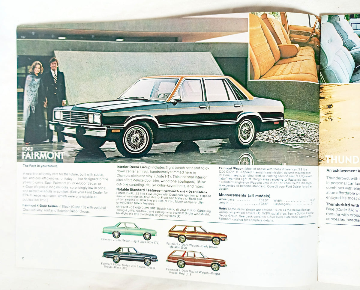 Ford 1978 Full Line Dealer Sales Brochure Pinto LTD Mustang II T-Bird - TulipStuff