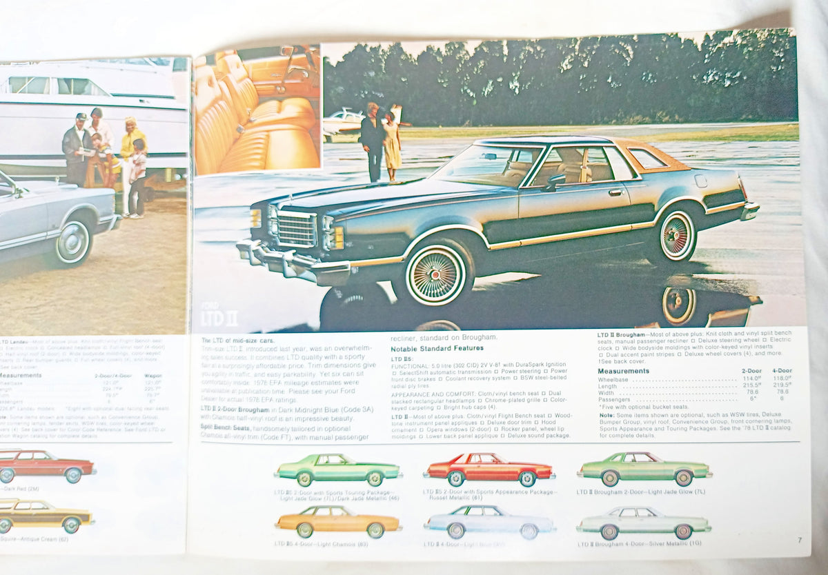 Ford 1978 Full Line Dealer Sales Brochure Pinto LTD Mustang II T-Bird - TulipStuff