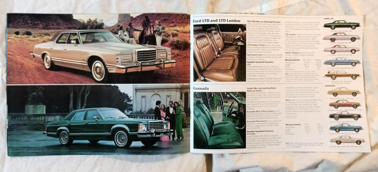 Ford 1977 Full Line Dealer Sales Brochure Pinto LTD Mustang II T-Bird - TulipStuff