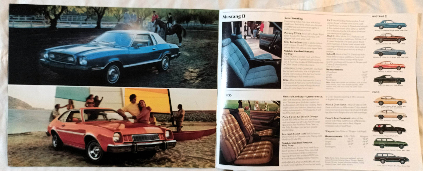 Ford 1977 Full Line Dealer Sales Brochure Pinto LTD Mustang II T-Bird - TulipStuff