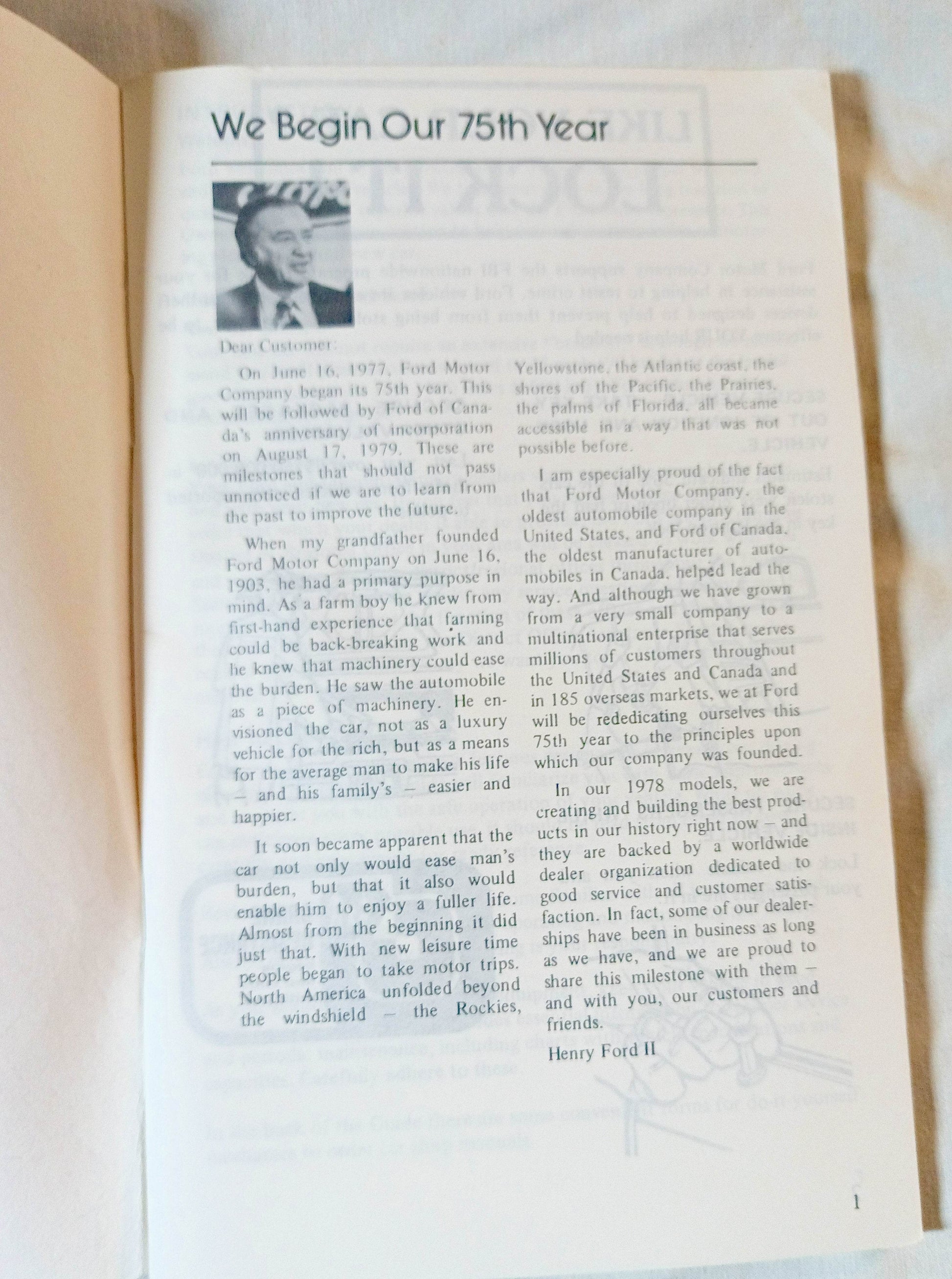 1978 Ford Fairmont Original Owner's Manual User Guide - TulipStuff