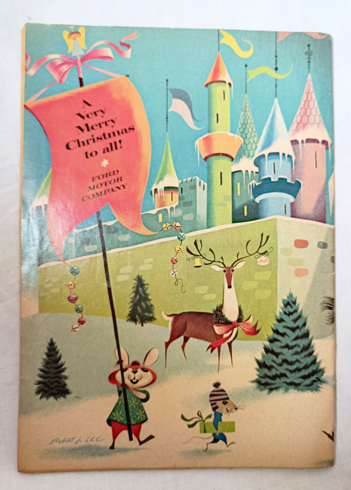 Christmas At The Ford Rotunda 1961 Children's Activity Booklet Dearborn MI  - Tulipstuff