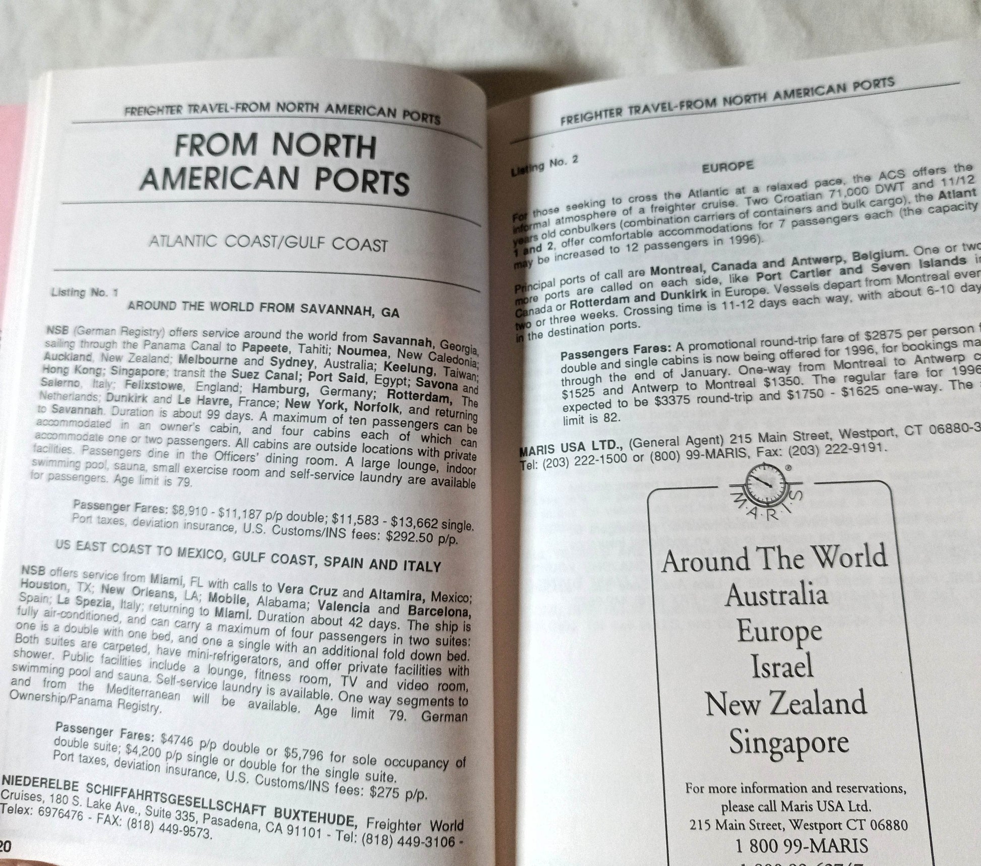 Ford's Freighter Travel Guide And Waterways Of The World Winter 95-96 - TulipStuff