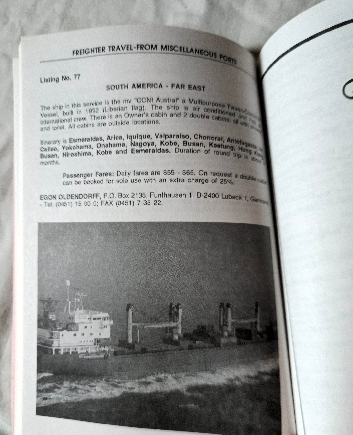 Ford's Freighter Travel Guide And Waterways Of The World Winter 95-96 - TulipStuff