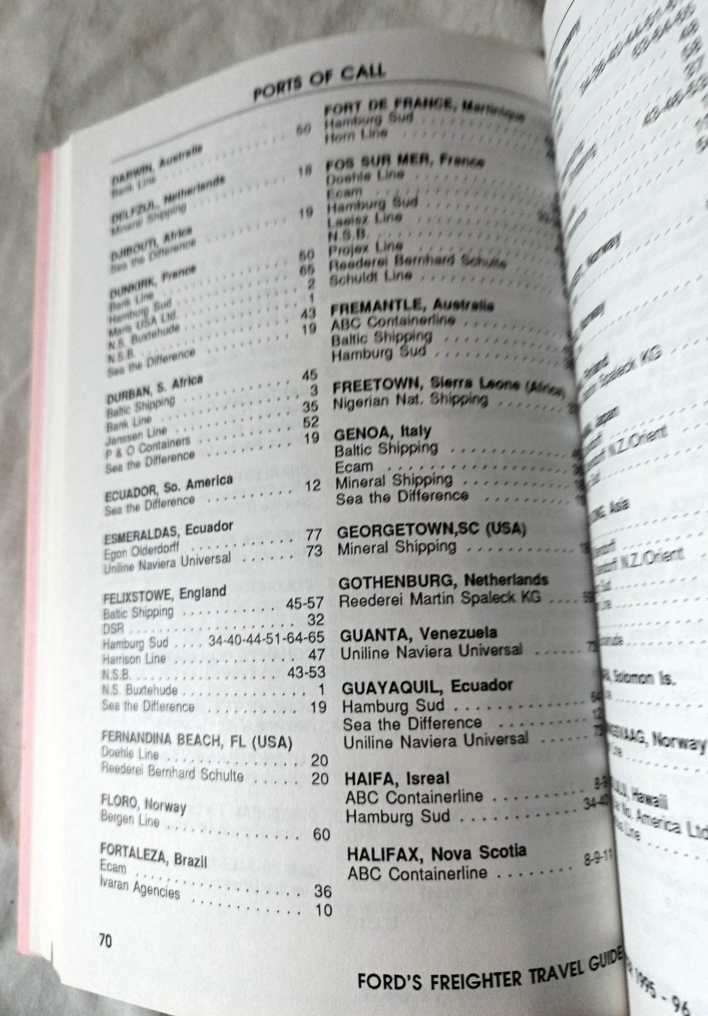 Ford's Freighter Travel Guide And Waterways Of The World Winter 95-96 - TulipStuff