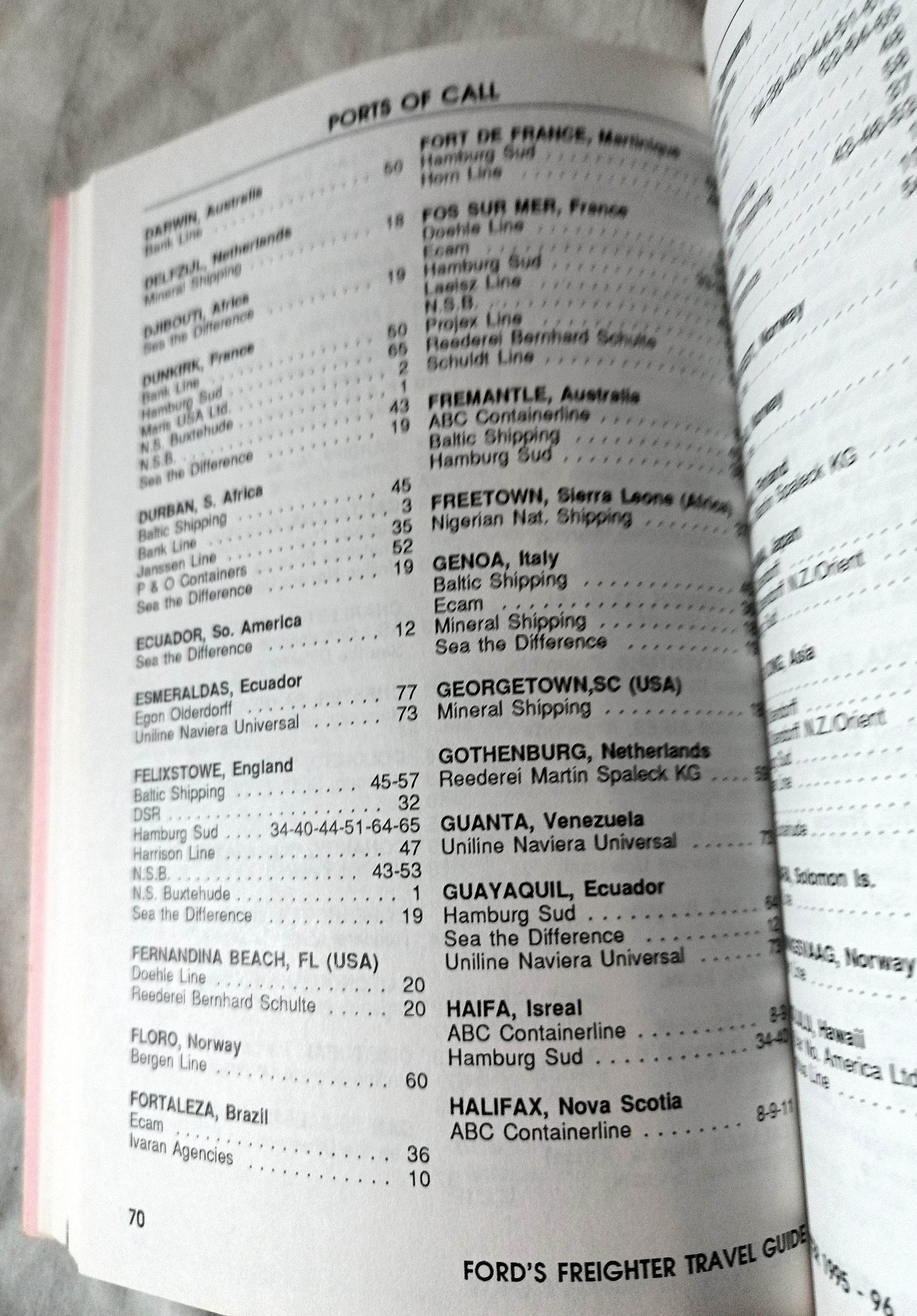 Ford's Freighter Travel Guide And Waterways Of The World Winter 95-96 - TulipStuff