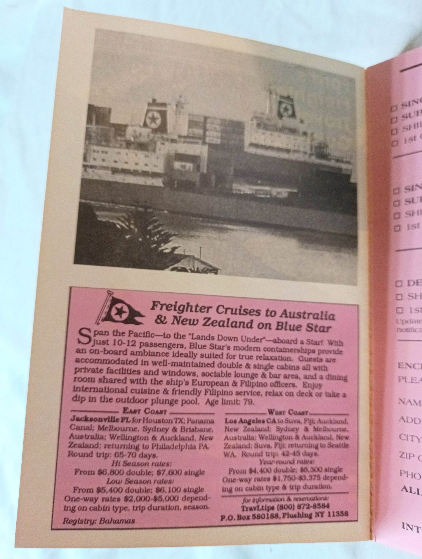 Ford's Freighter Travel Guide And Waterways Of The World Winter 95-96 - TulipStuff