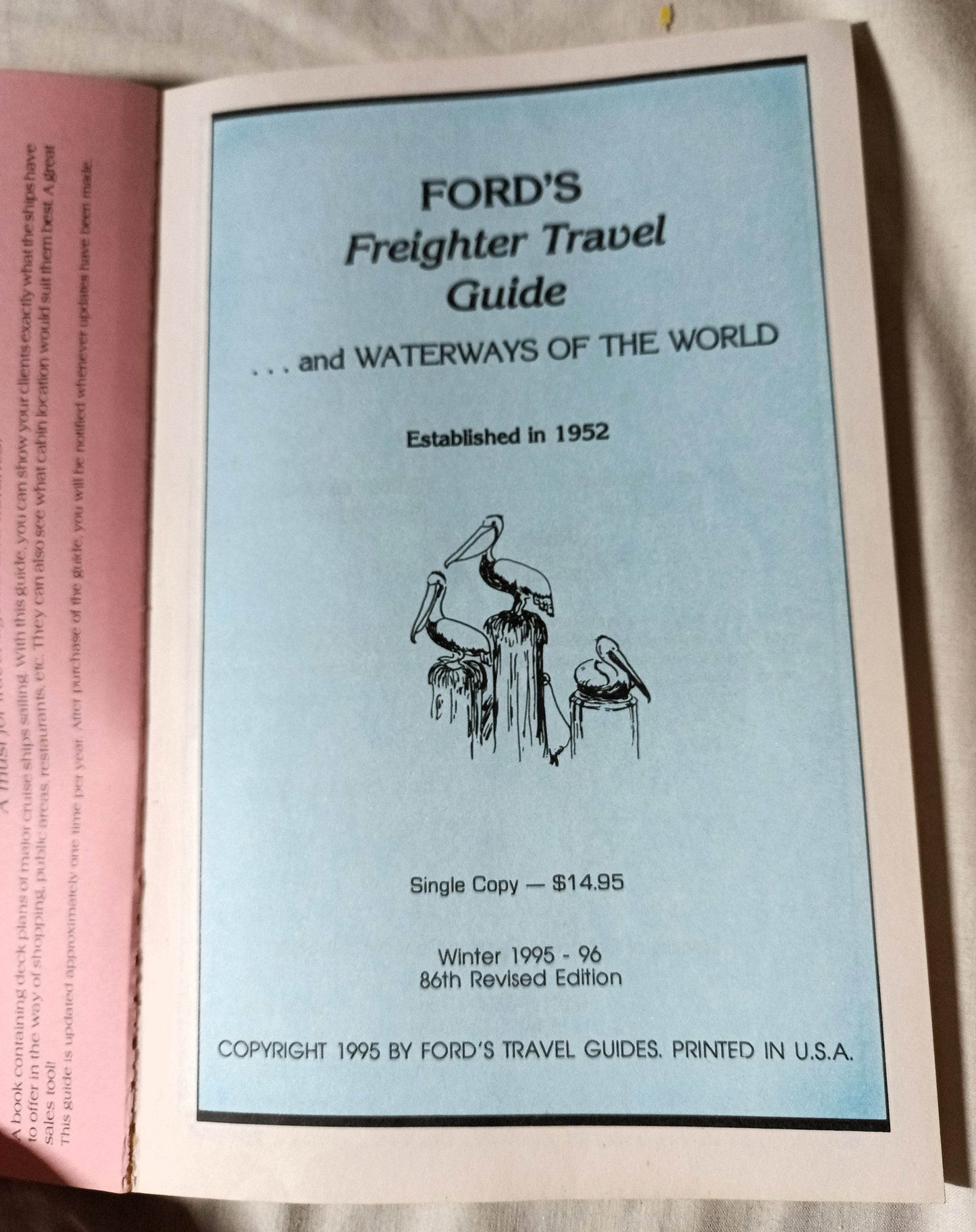 Ford's Freighter Travel Guide And Waterways Of The World Winter 95-96 - TulipStuff