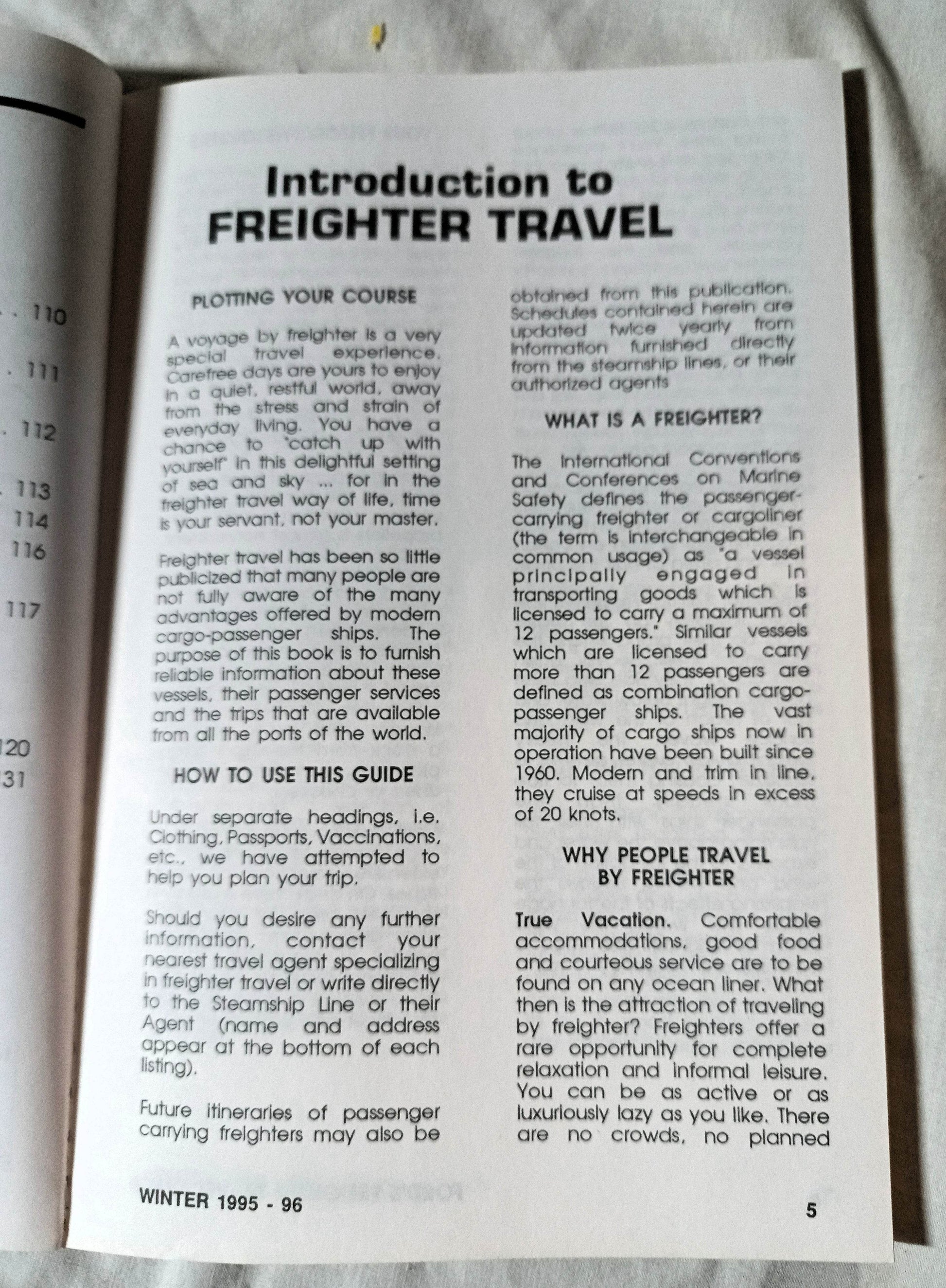 Ford's Freighter Travel Guide And Waterways Of The World Winter 95-96 - TulipStuff