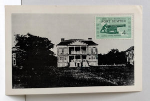 Drayton Hall Fort Sumter 1861-1961 Civil War Centennial Stamp Postcard - TulipStuff
