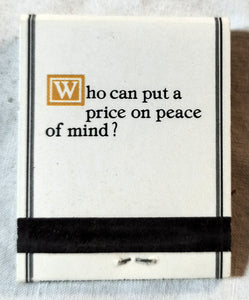 Four Seasons Hotels Peace Of Mind Vintage Matchbook Mid 1980's - TulipStuff