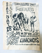 Load image into Gallery viewer, Freaks Record Release Party Flyer Lunachicks  NYC Garage Punk 1988 - TulipStuff
