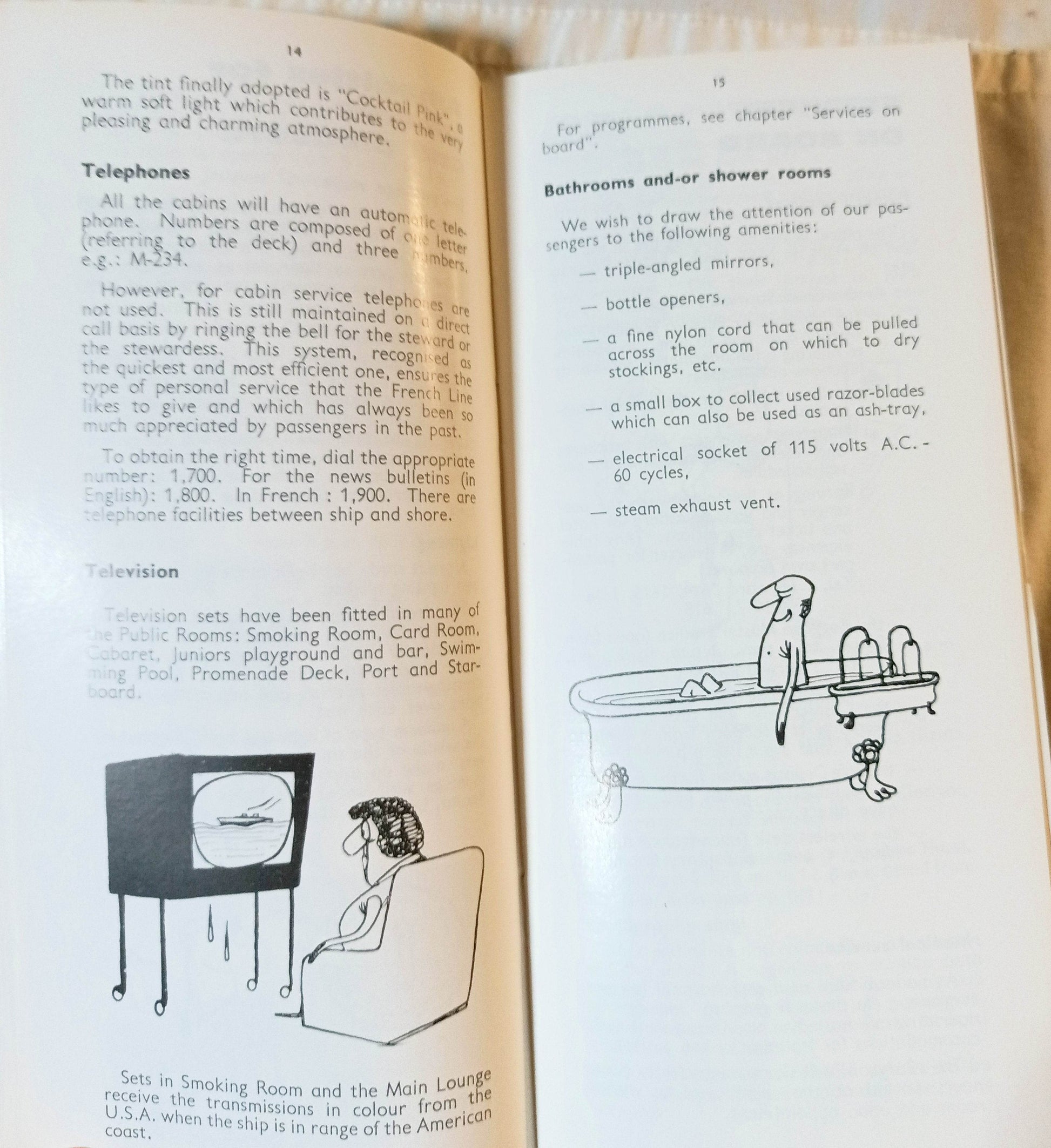 French Line ss France Bon Voyage Welcome Aboard Booklet 1962 - TulipStuff