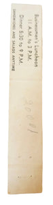 The Frontier Restaurant Washington DC Matchbook Cover 1960's - TulipStuff