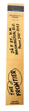 Load image into Gallery viewer, The Frontier Restaurant Washington DC Matchbook Cover 1960&#39;s - TulipStuff
