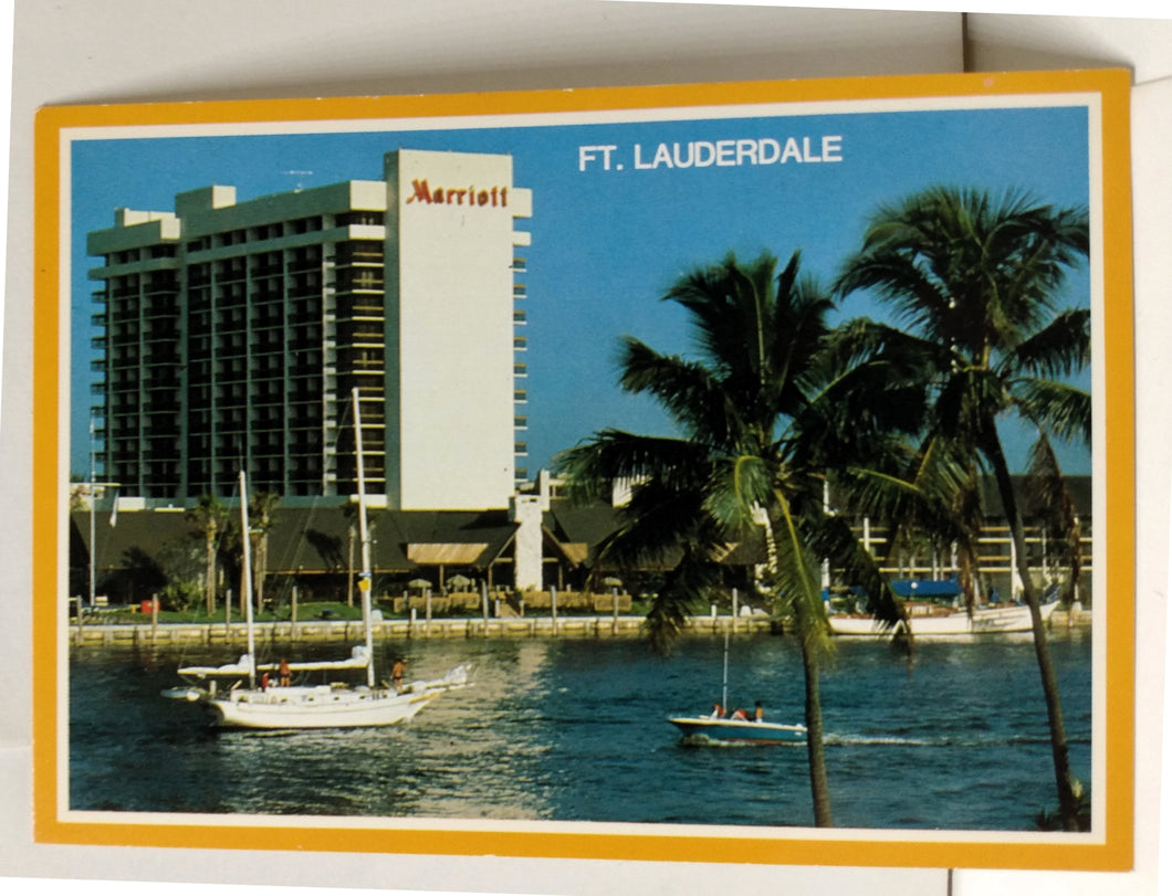 Fort Lauderdale Marriott Hotel And Marina Intracoastal Waterway Florida 1983 - TulipStuff