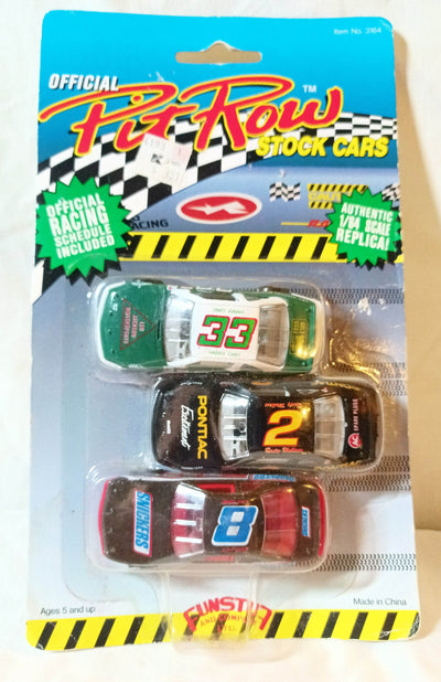 Funstuf Official Pit Row Stock Cars 3-Pack 1992 Gant Trickle Wallace - TulipStuff