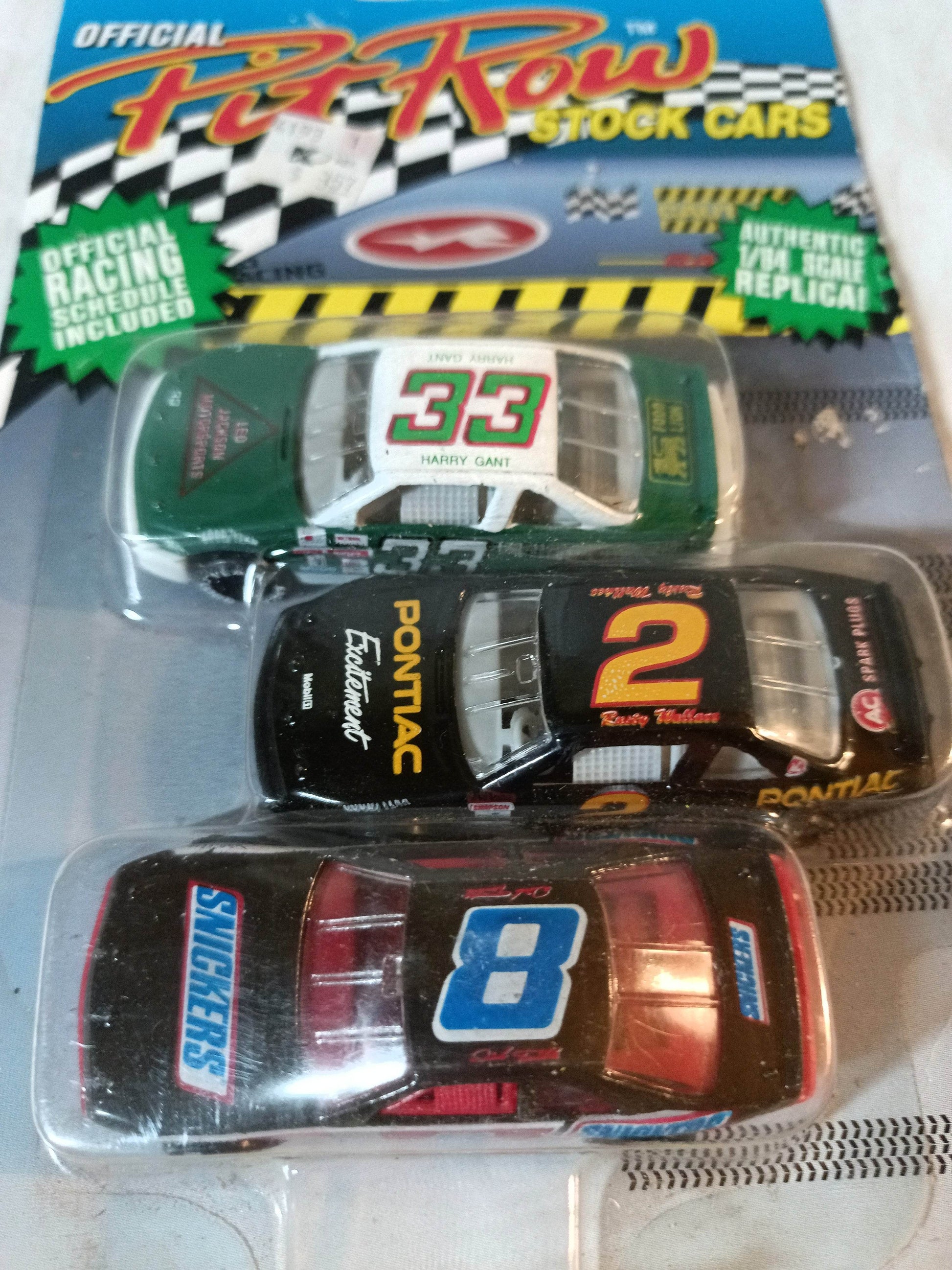 Funstuf Official Pit Row Stock Cars 3-Pack 1992 Gant Trickle Wallace - TulipStuff