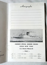 Load image into Gallery viewer, Furness Line ss Queen Of Bermuda Activities Aboard July 22 1961 - TulipStuff
