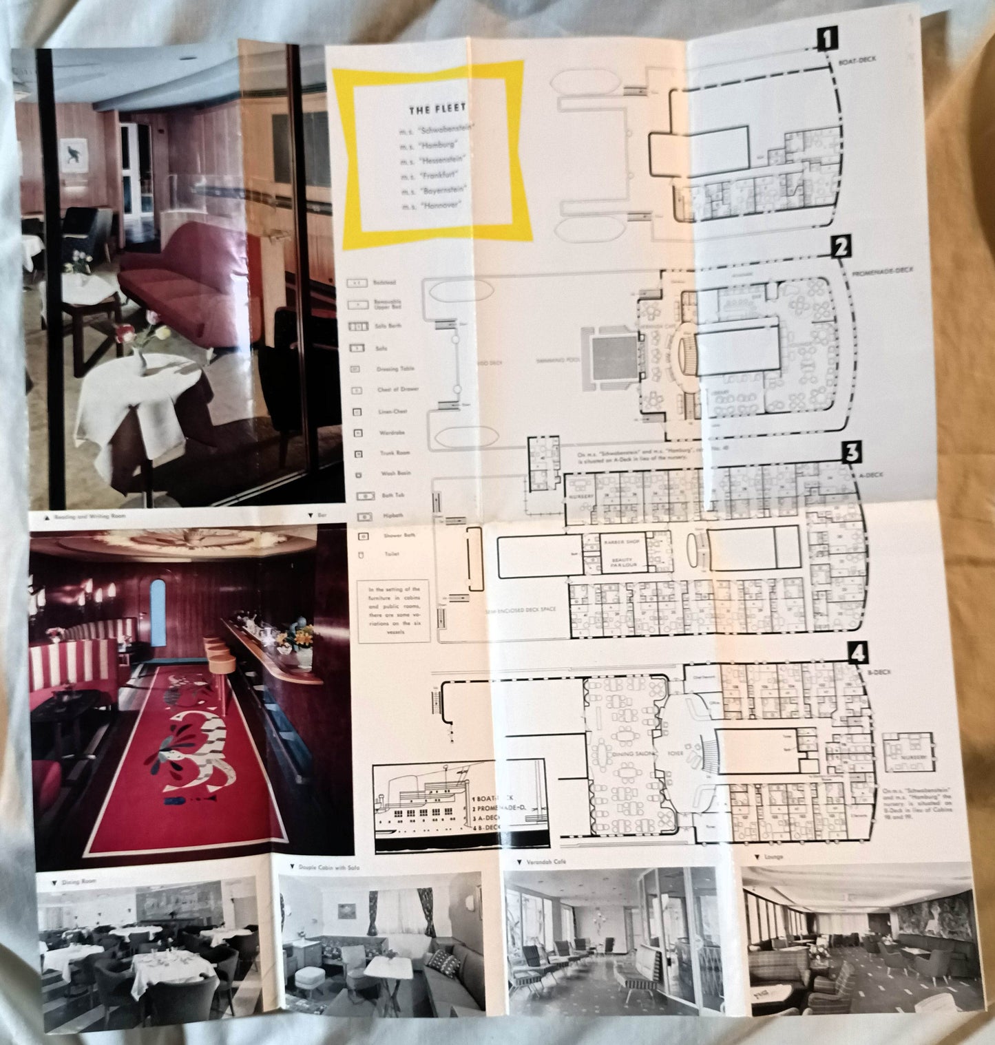 North German Lloyd Hamburg-American Line Far East Cruise Brochure 1960 - TulipStuff